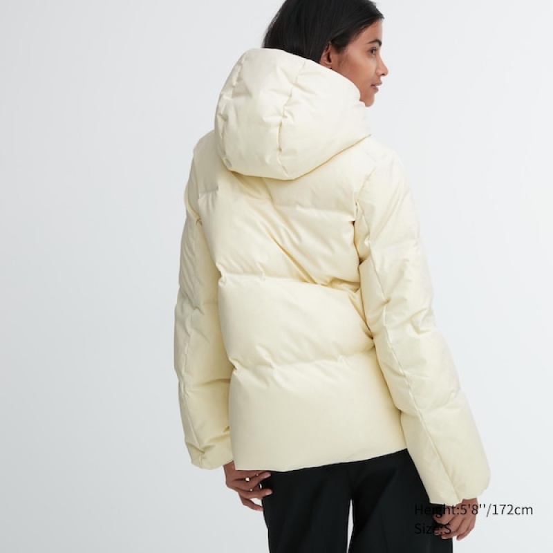 Uniqlo Seamless Down Ženske Parka Bijele | 3601-VJQBK