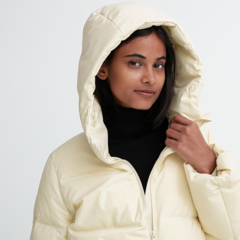Uniqlo Seamless Down Ženske Parka Bijele | 3601-VJQBK