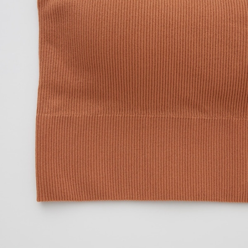 Uniqlo Seamless Half Camisole Ženske Grudnjaci Smeđe | 9872-XGASZ