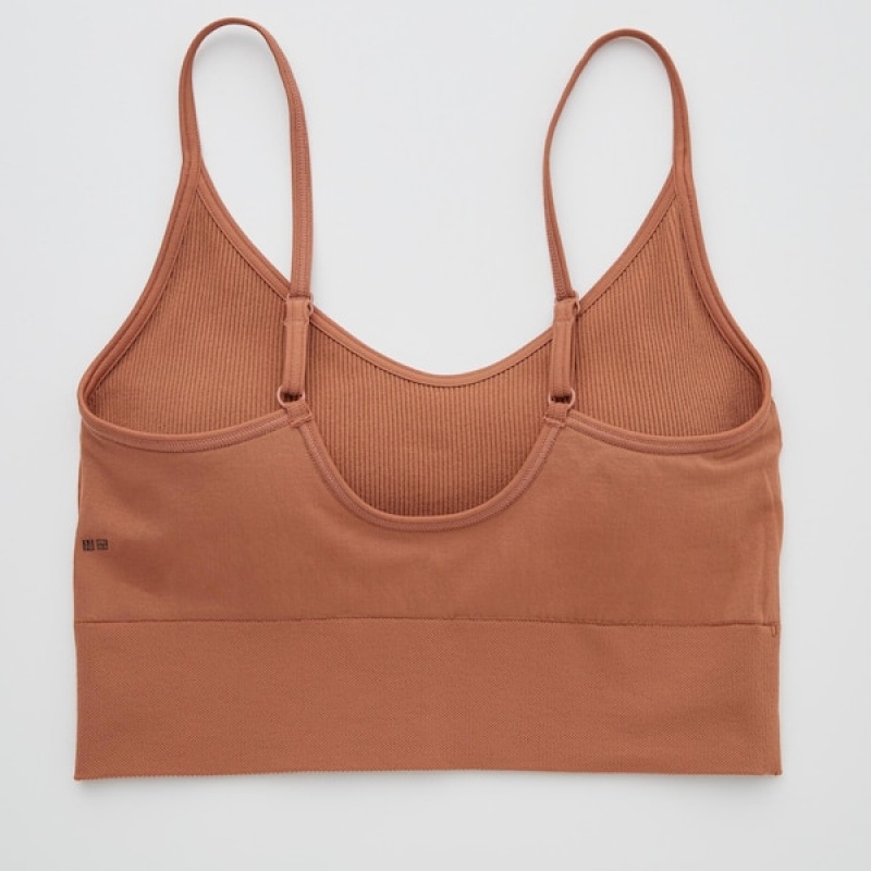Uniqlo Seamless Half Camisole Ženske Grudnjaci Smeđe | 9872-XGASZ