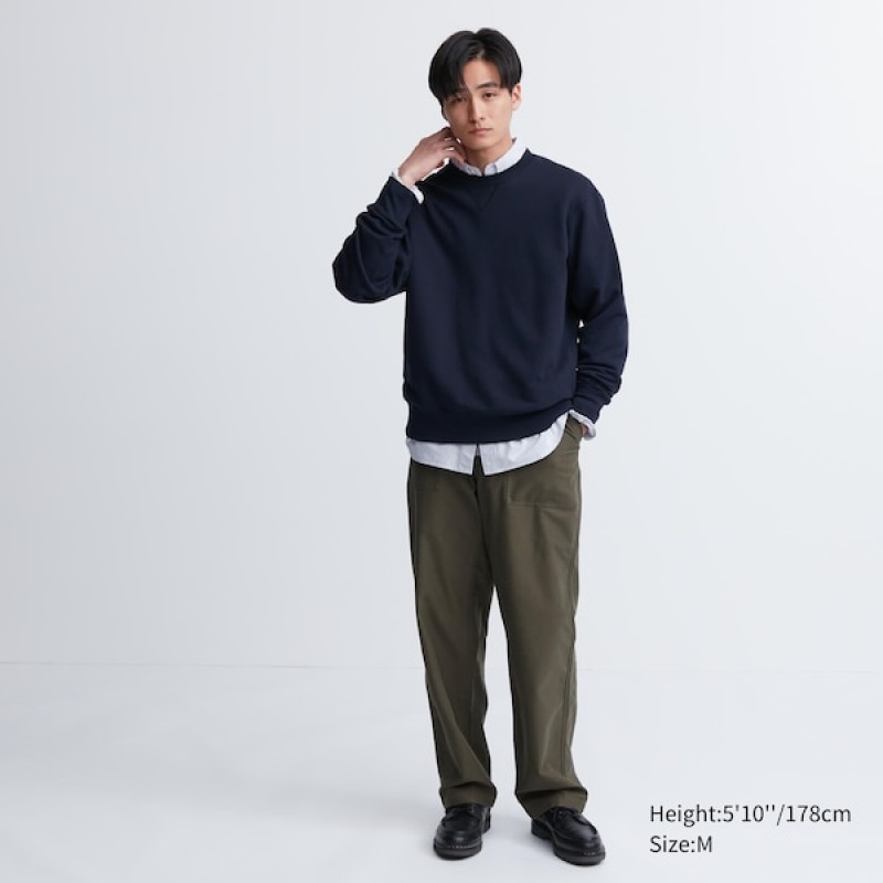 Uniqlo Side-Stripe Muške Dukserice Plave | 0597-MSNGO