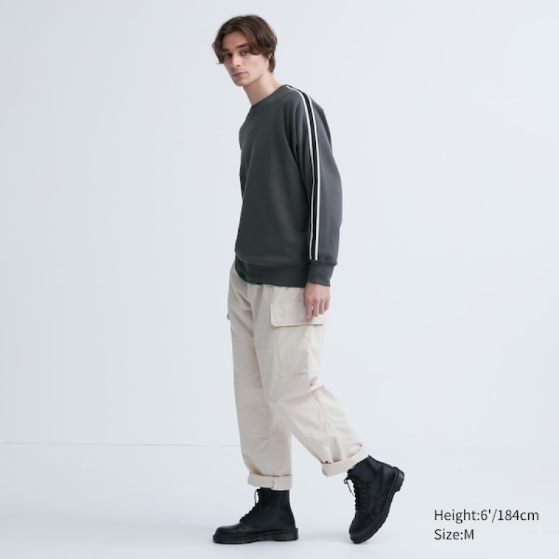 Uniqlo Side-Stripe Muške Dukserice Tamno Sive | 6910-MNIWC