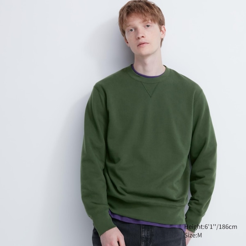 Uniqlo Side-Stripe Muške Dukserice Zelene | 3206-GACPQ