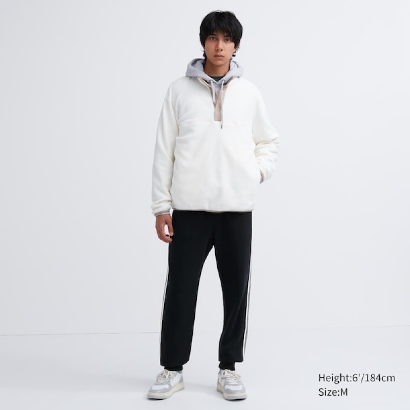 Uniqlo Side-Stripe Muške Trenirke Crne | 5086-HZTRI