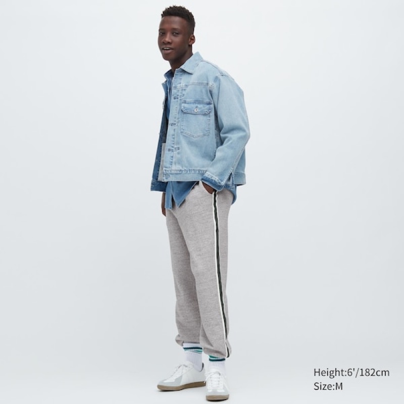 Uniqlo Side-Stripe Muške Trenirke Sive | 0213-VULFI