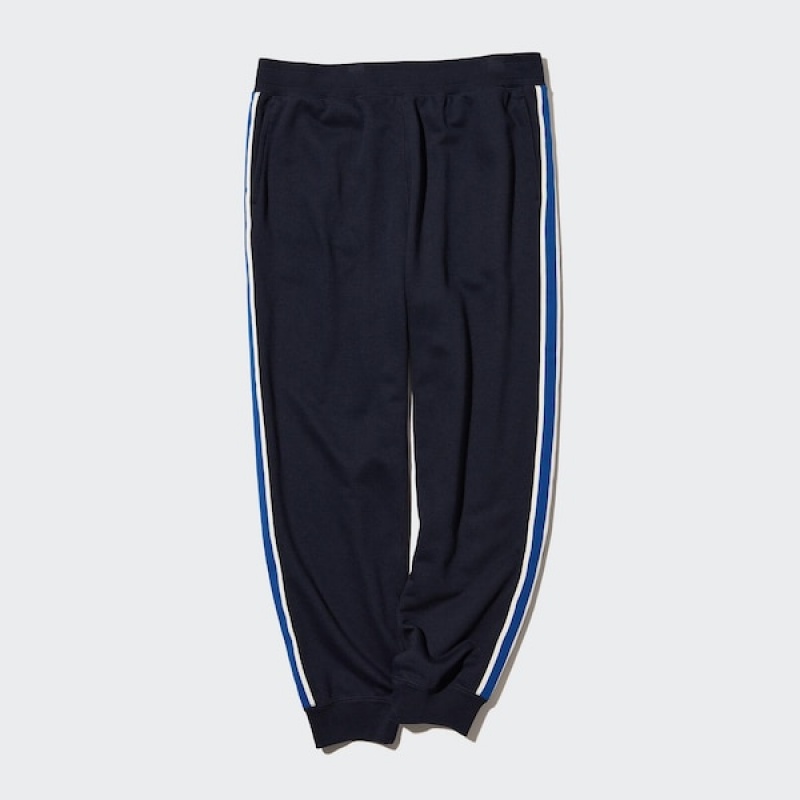Uniqlo Side-Stripe Muške Trenirke Tamnoplave | 5012-ITNEA