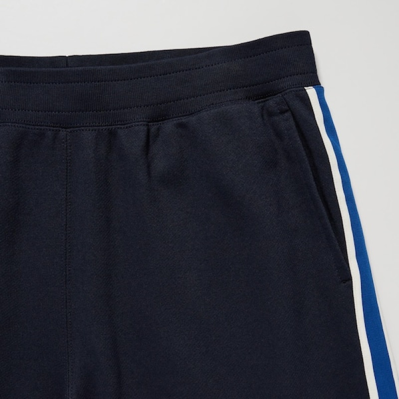 Uniqlo Side-Stripe Muške Trenirke Tamnoplave | 5012-ITNEA