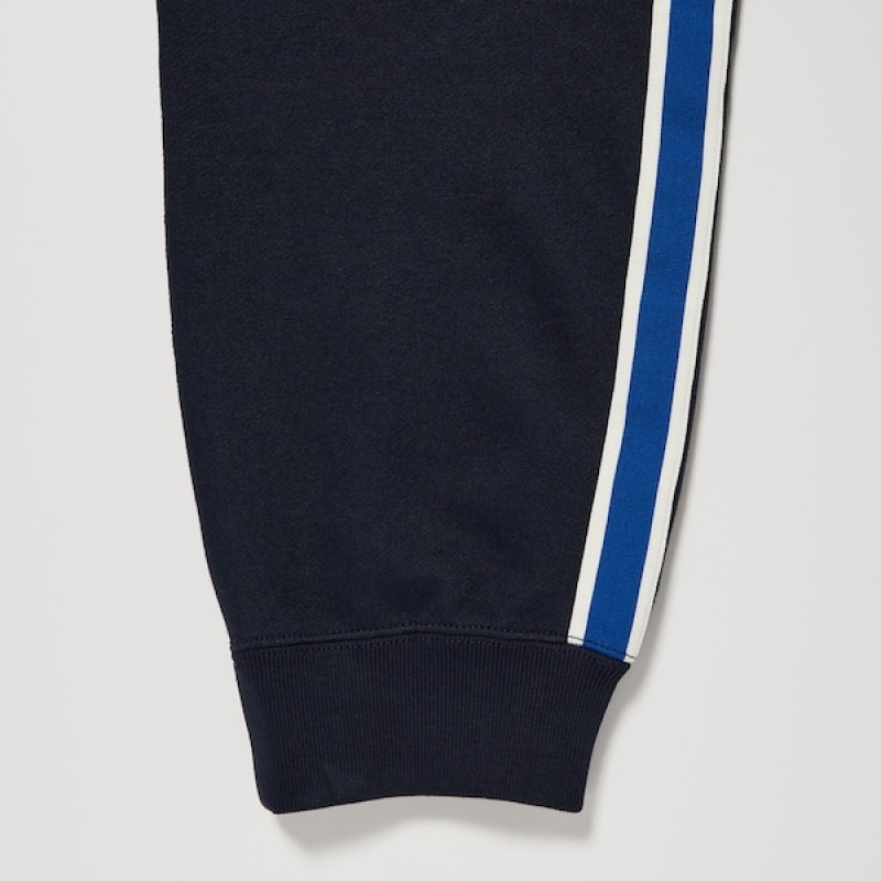 Uniqlo Side-Stripe Muške Trenirke Tamnoplave | 5012-ITNEA