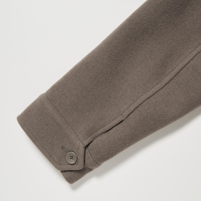 Uniqlo Single Collar Short Blouson Muške jackets Smeđe | PVFJLH-524
