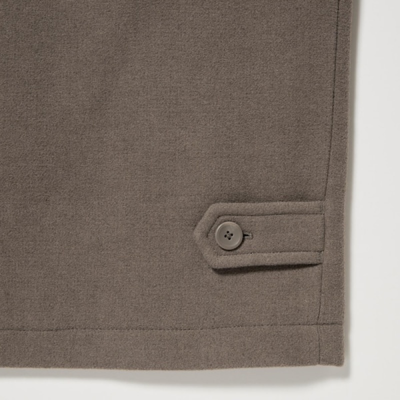 Uniqlo Single Collar Short Blouson Muške jackets Smeđe | PVFJLH-524