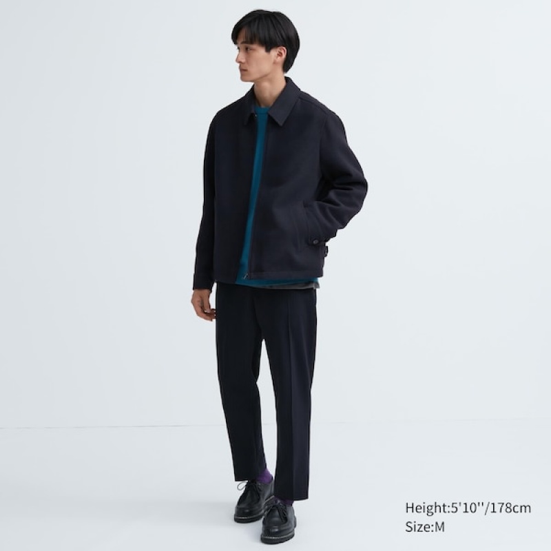 Uniqlo Single Collar Short Blouson Muške jackets Smeđe | PNLCRJ-315