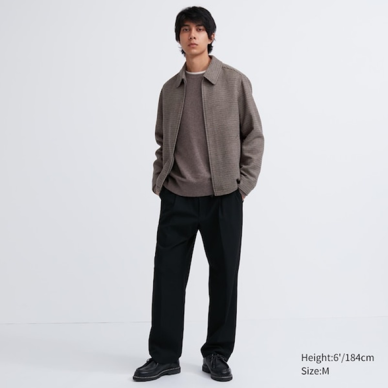 Uniqlo Single Collar Short Blouson Muške jackets Smeđe | GAMXUL-562