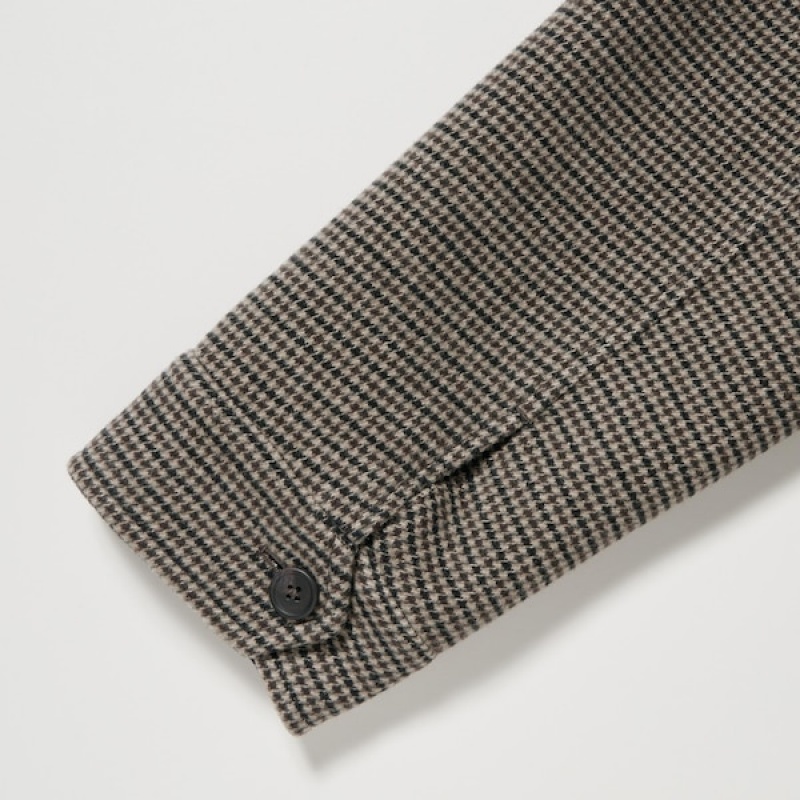 Uniqlo Single Collar Short Blouson Muške jackets Smeđe | GAMXUL-562