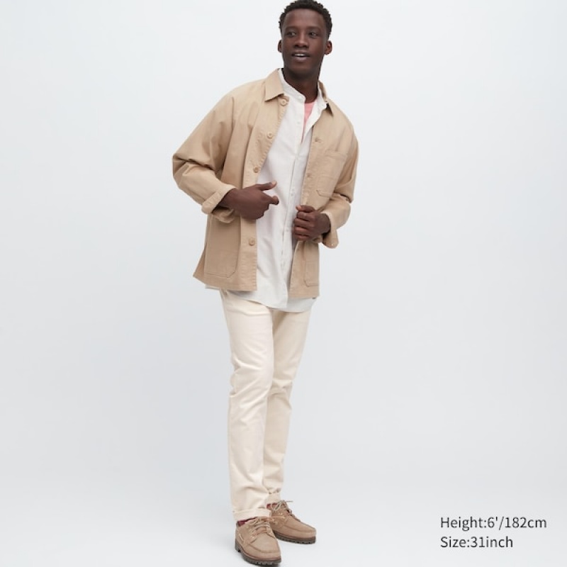 Uniqlo Slim-Fit Chino Muške Hlače Bež | 3657-RFYHU