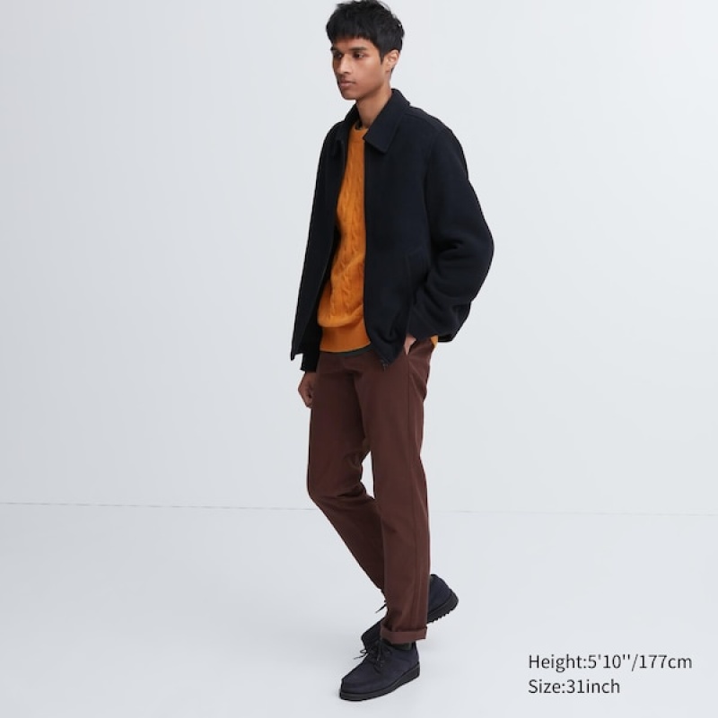 Uniqlo Slim-Fit Chino Muške Hlače Bordo | 9841-QHTFE