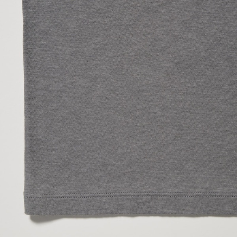Uniqlo Slub Jersey Cropped Short-Sleeve Ženske Majice Crne | 3598-DMYZB