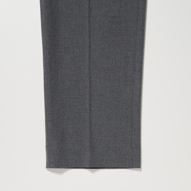 Uniqlo Smart Ankle Muške Hlače Tamno Sive | 4319-IDYMB