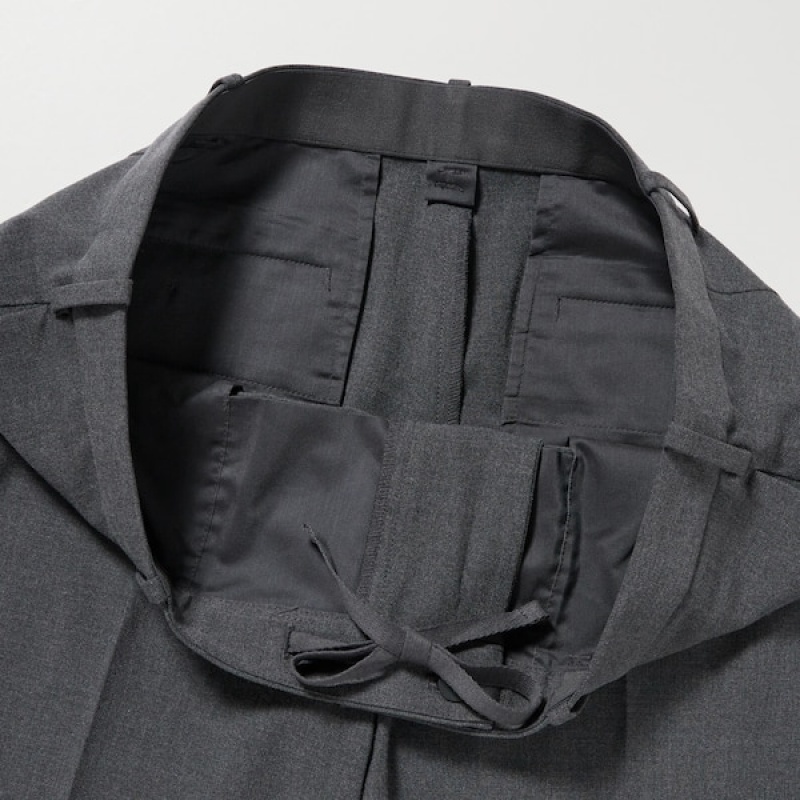Uniqlo Smart Ankle Muške Hlače Tamno Sive | 4319-IDYMB