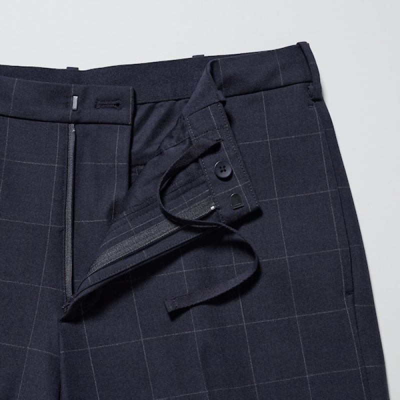 Uniqlo Smart Ankle Muške Hlače Tamnoplave | 2408-SHJOL