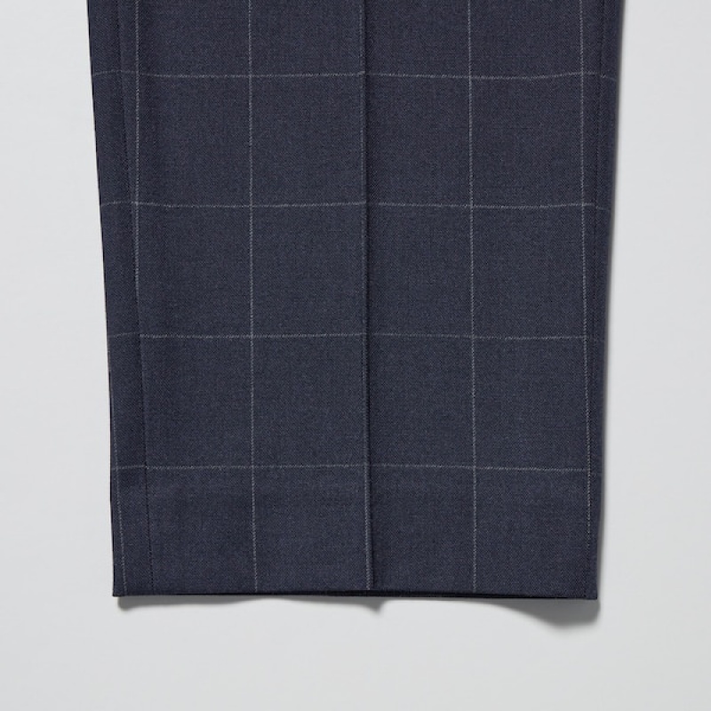 Uniqlo Smart Ankle Muške Hlače Tamnoplave | 2408-SHJOL