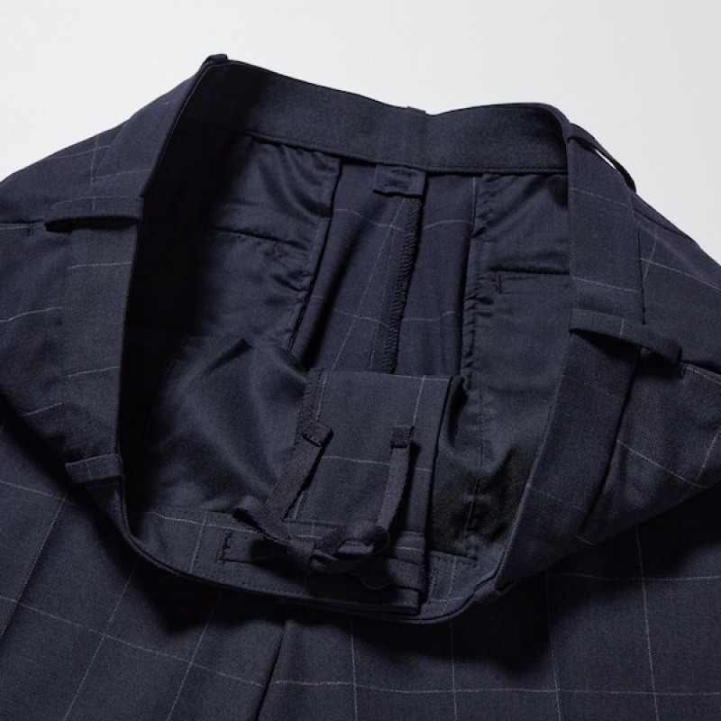 Uniqlo Smart Ankle Muške Hlače Tamnoplave | 2408-SHJOL