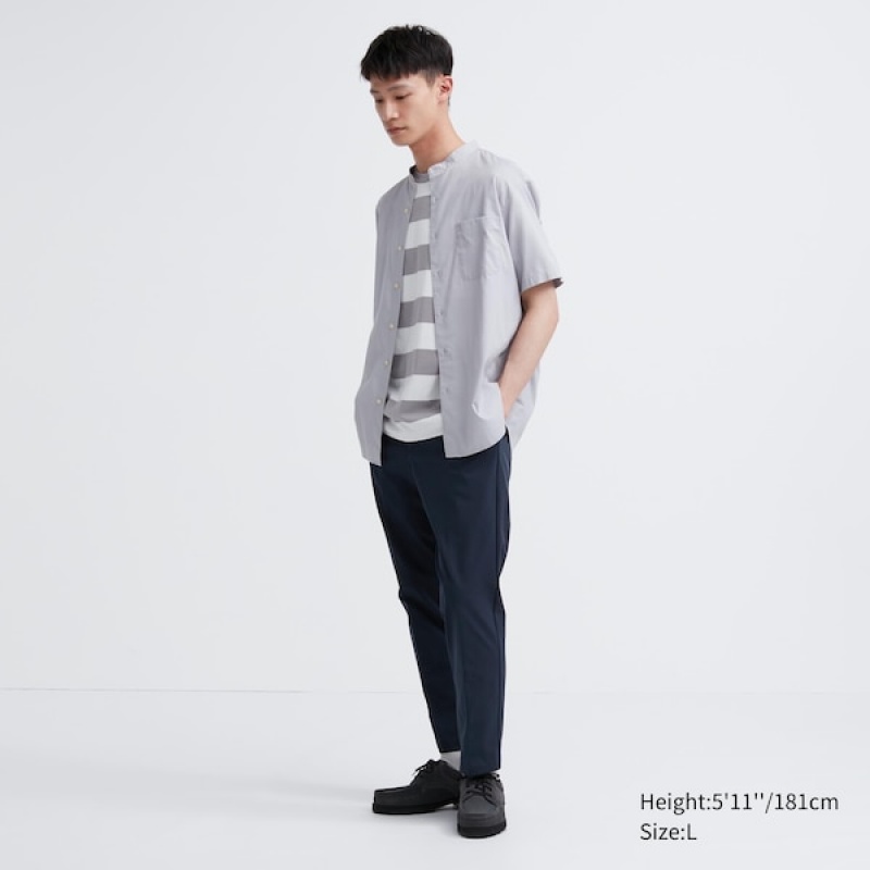 Uniqlo Smart Ankle Muške Hlače Tamnoplave | 3816-AMVLH