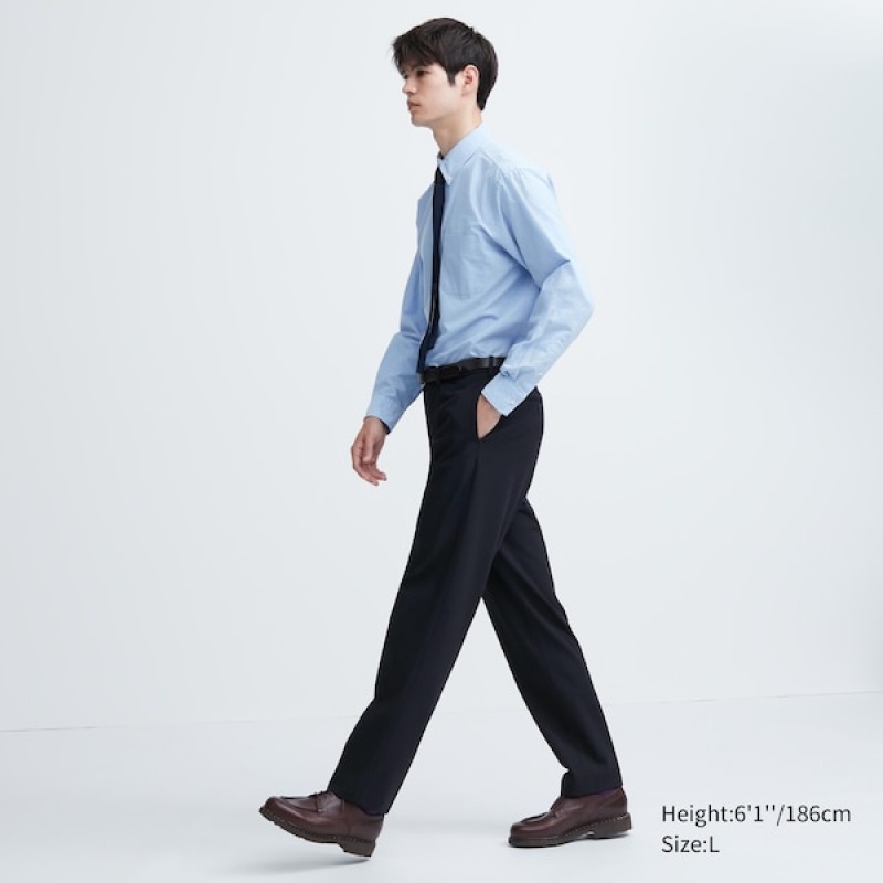 Uniqlo Smart Ankle Muške Hlače Tamnoplave | 6825-WMCQL