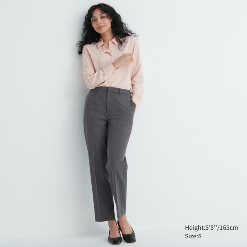 Uniqlo Smart Ankle Ženske Hlače Sive | 5230-SUTVW