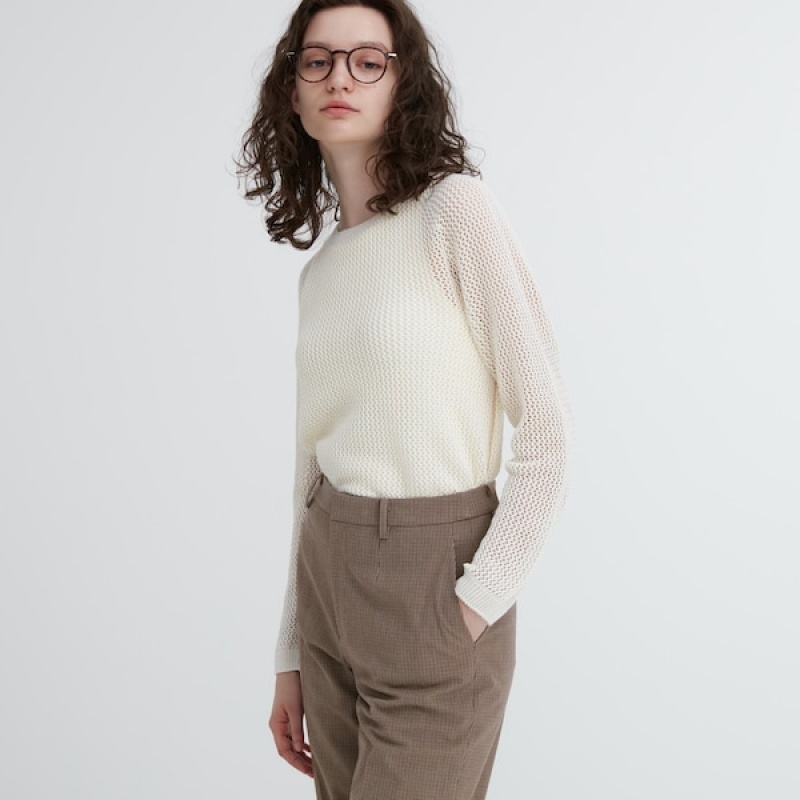 Uniqlo Smart Ankle Ženske Hlače Smeđe | 1270-LTYZD