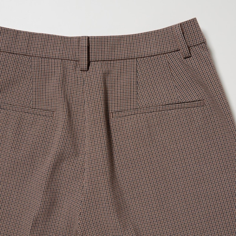 Uniqlo Smart Ankle Ženske Hlače Smeđe | 1270-LTYZD