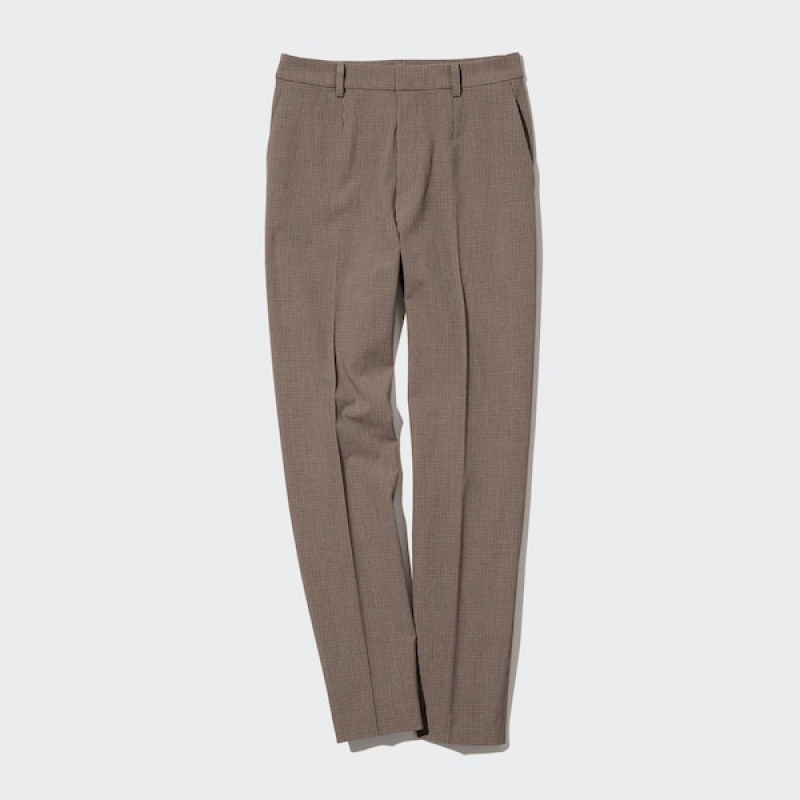Uniqlo Smart Ankle Ženske Hlače Smeđe | 1406-MEIQH