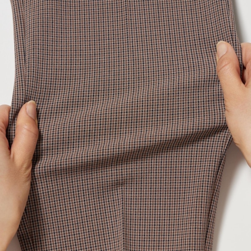 Uniqlo Smart Ankle Ženske Hlače Smeđe | 1406-MEIQH