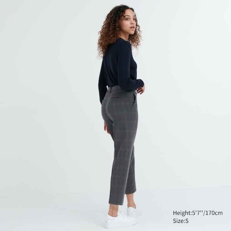 Uniqlo Smart Ankle Ženske Hlače Tamno Sive | 9358-KYTUM