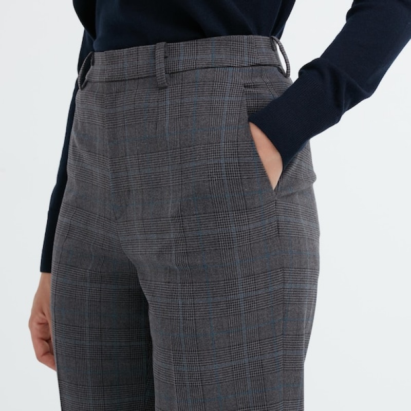 Uniqlo Smart Ankle Ženske Hlače Tamno Sive | 9358-KYTUM