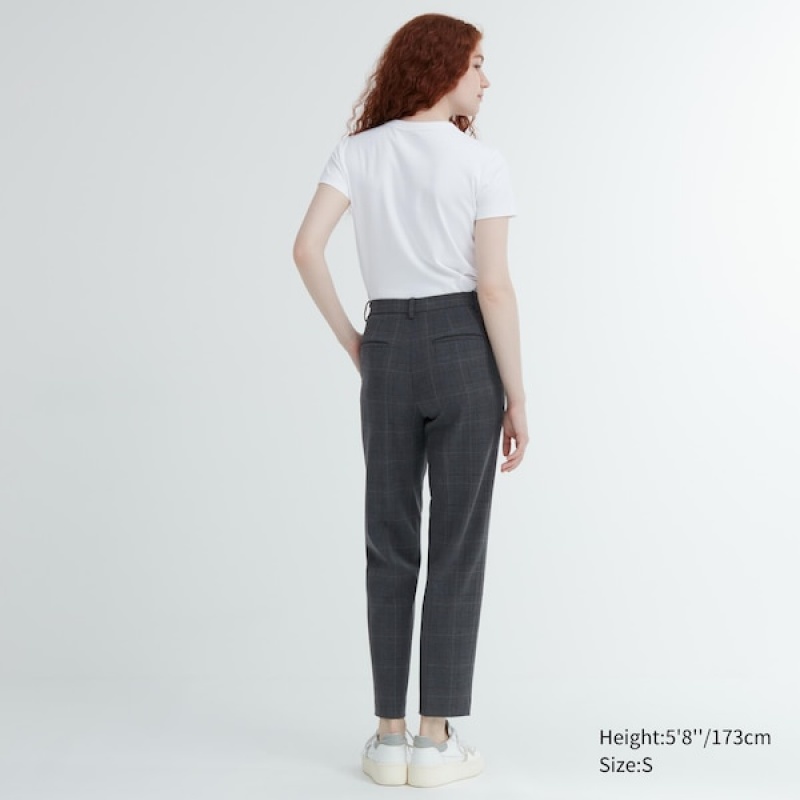 Uniqlo Smart Ankle Ženske Hlače Tamno Sive | 8257-RGMCU