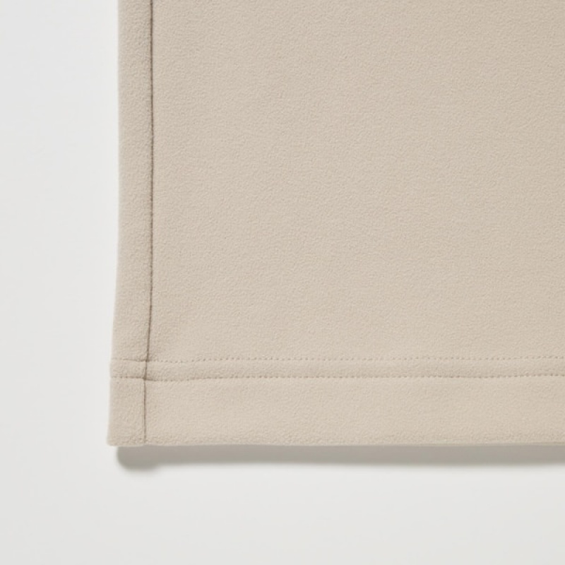 Uniqlo Smooth Fleece Mock Neck Long-Sleeve Muške Majice Bež | 4569-BWTJR