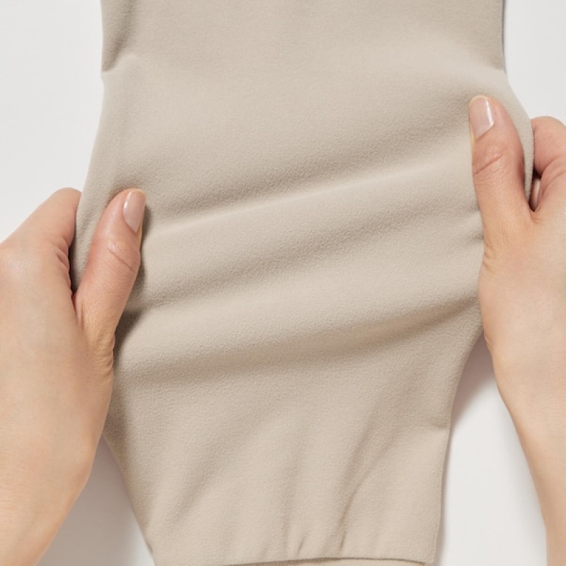 Uniqlo Smooth Fleece Mock Neck Long-Sleeve Muške Majice Bež | 4569-BWTJR