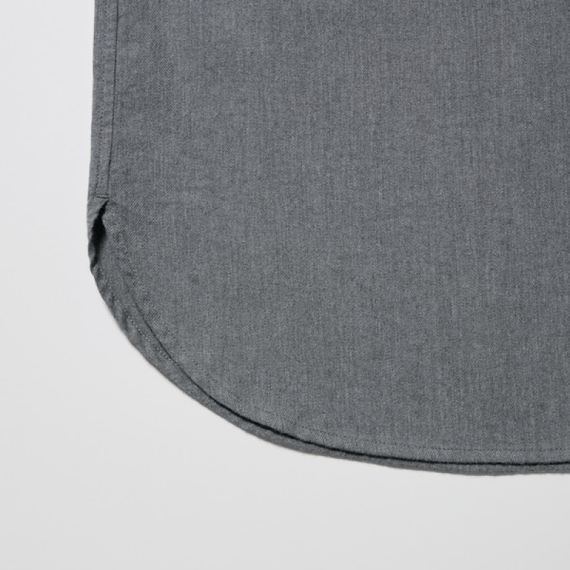 Uniqlo Soft Brushed Long-Sleeve Ženske Košulje Sive | 6819-PZJHC