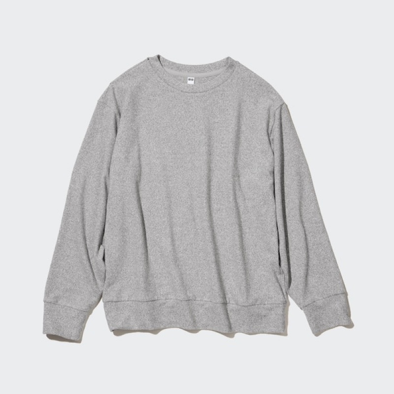 Uniqlo Soft Pletene Fleece Crew Neck Long-Sleeve Ženske Majice Bijele | 4619-GJTZN
