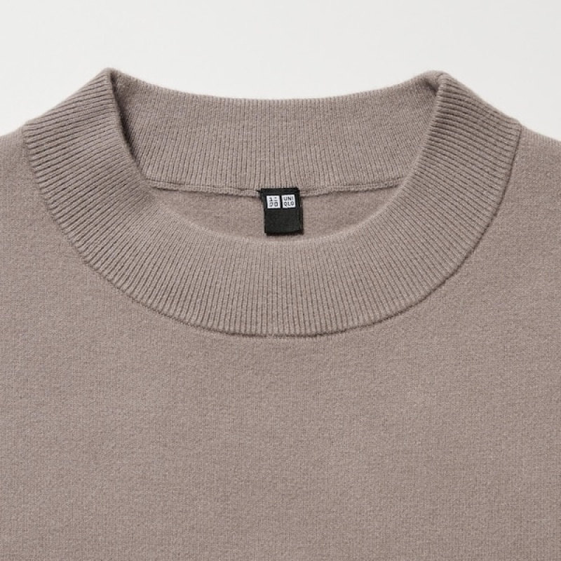 Uniqlo Souffle Yarn Long-Sleeve Ženske Haljina Sive | 5281-UEPQD