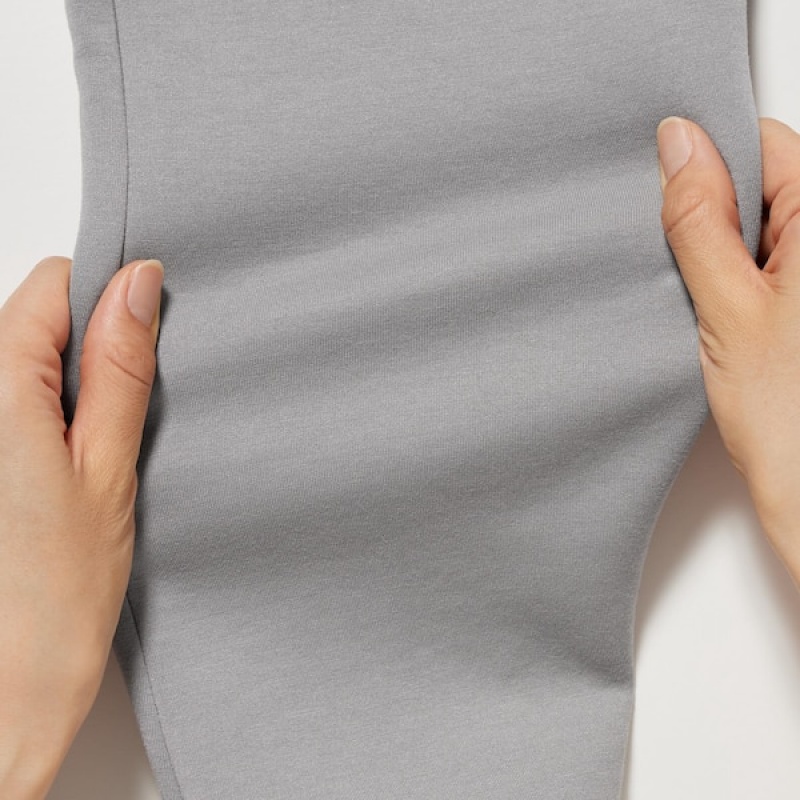Uniqlo Stretch Dry Sweat Long-Sleeve Full-Zip Muške Majica s Kapuljačom Sive | 0758-TGUYE