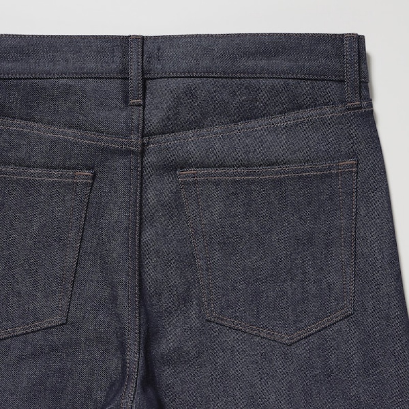 Uniqlo Stretch Selvedge Slim-Fit Muške Traperice Tamnoplave | 7841-BGFXZ