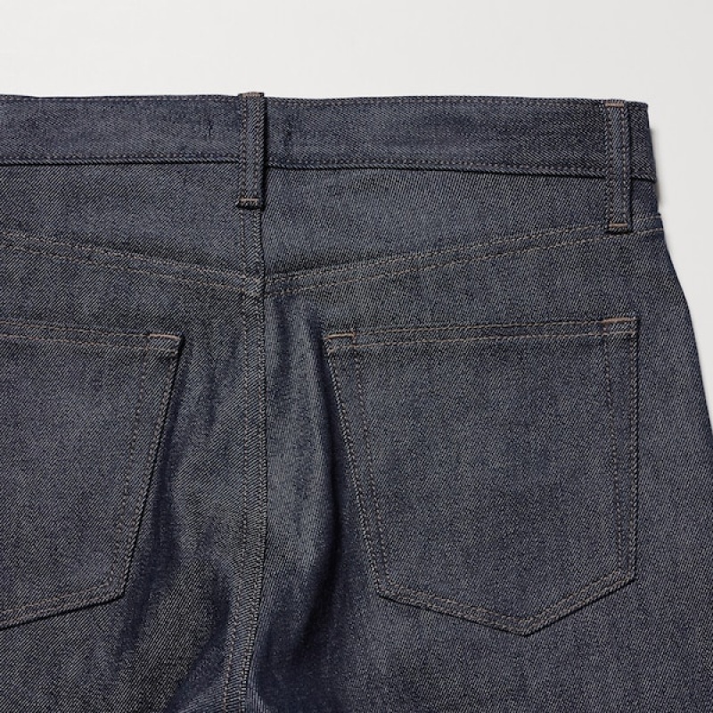 Uniqlo Stretch Selvedge Slim-Fit Muške Traperice Tamno Sive | 3641-MUVKC