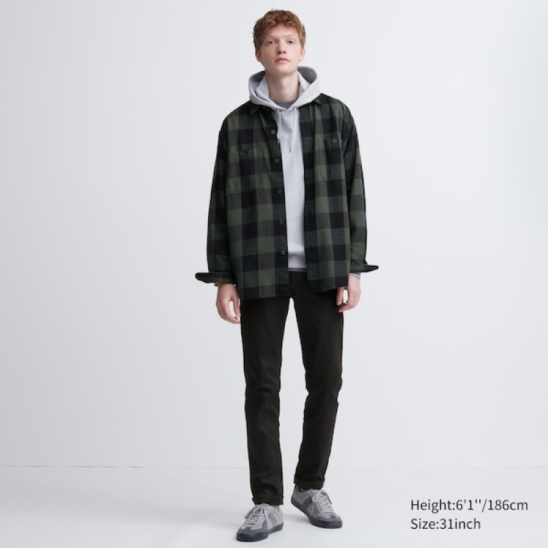 Uniqlo Stretch Selvedge Slim-Fit Muške Traperice Crne | 0294-OURVP