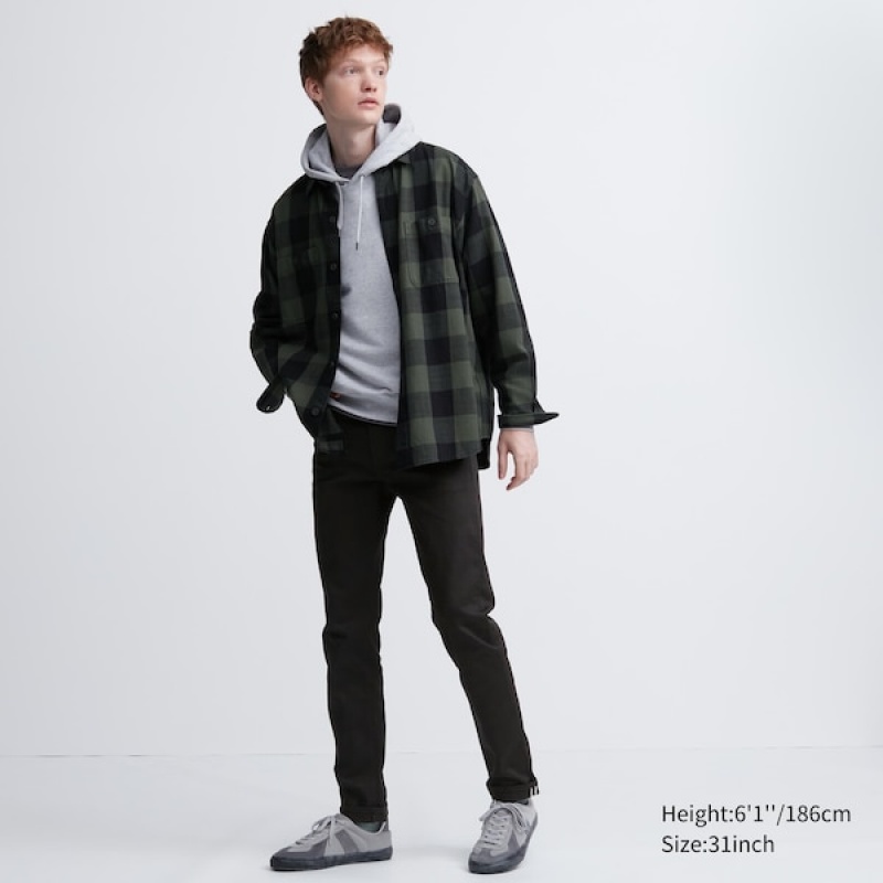 Uniqlo Stretch Selvedge Slim-Fit Muške Traperice Crne | 0294-OURVP