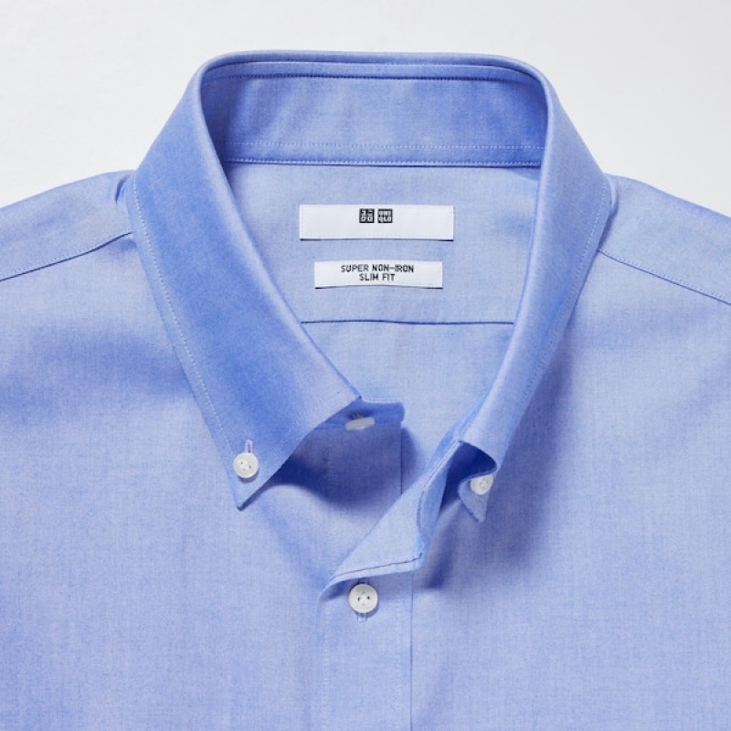 Uniqlo Super Non-Iron Slim-Fit Long-Sleeve Muške Košulje Bijele | 5407-SAHTN