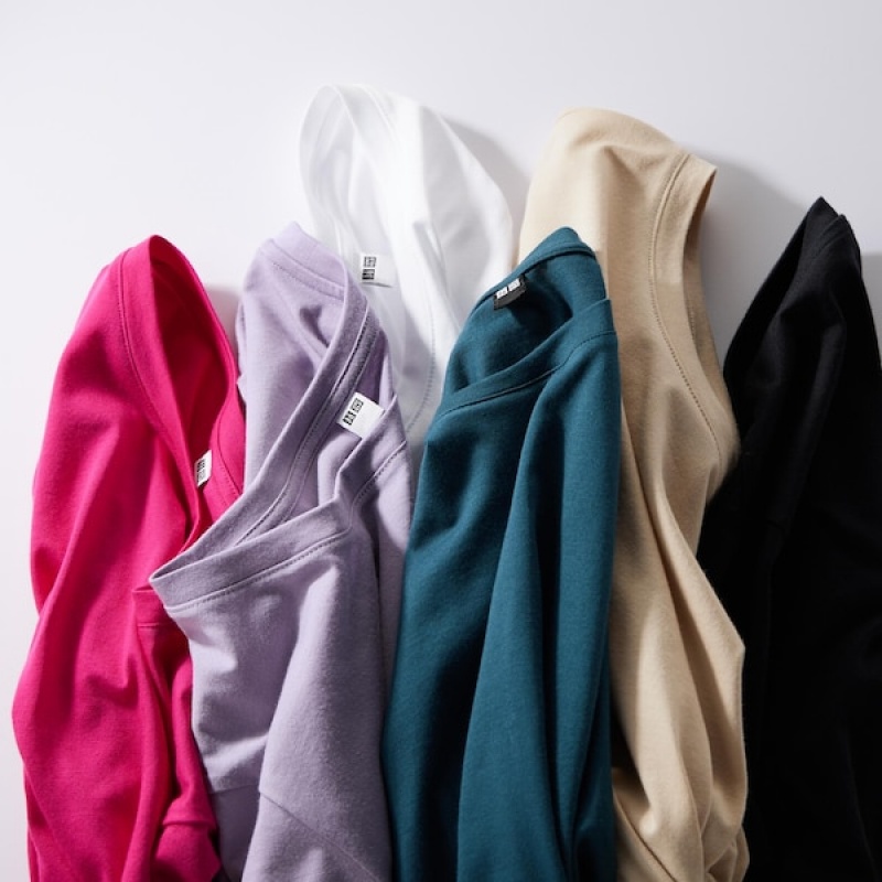 Uniqlo Supima® Cotton Crew Neck Short-Sleeve Ženske Majice Bež | 3089-NRHUL