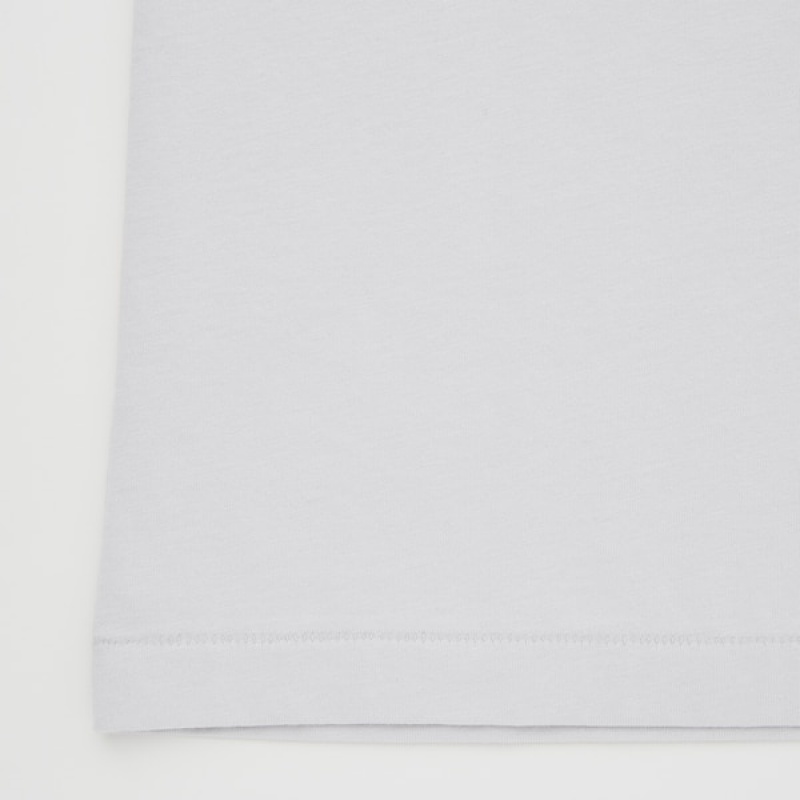 Uniqlo Supima® Cotton V-Neck Short-Sleeve Ženske Majice Bijele | 1698-AFGJU