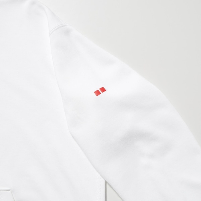 Uniqlo Sweat Full-Zip Long-Sleeve Muške Dukserice Bijele | 8376-CKHGQ