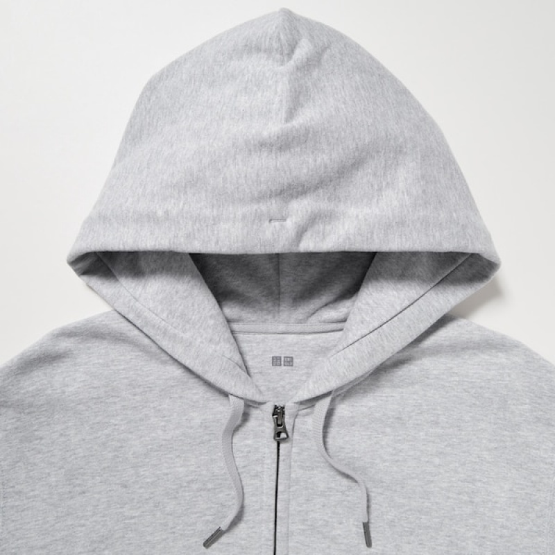 Uniqlo Sweat Full-Zip Muške Majica s Kapuljačom Crne | 8903-RWBQZ